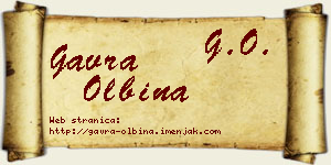 Gavra Olbina vizit kartica